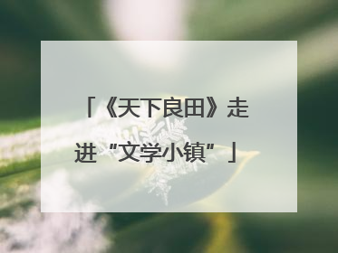 《天下良田》走进“文学小镇”