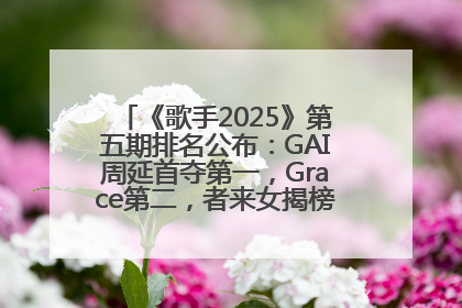 《歌手2025》第五期排名公布：GAI周延首夺第一，Grace第二，者来女揭榜成功，卫兰被淘汰