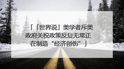 「世界说」美学者斥美政府关税政策反复无常正在制造“经济创伤”