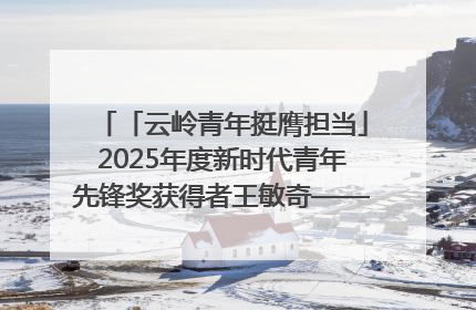 「云岭青年挺膺担当」2025年度新时代青年先锋奖获得者王敏奇——澜沧江上好渔人
