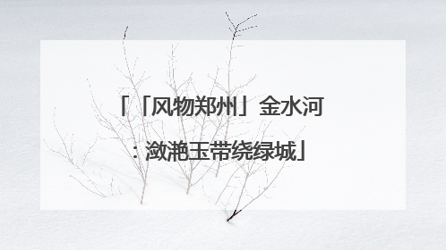 「风物郑州」金水河：潋滟玉带绕绿城