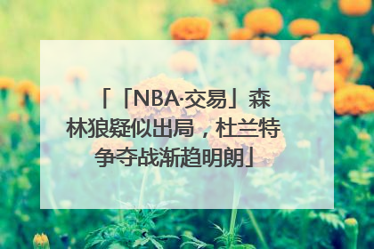 「NBA·交易」森林狼疑似出局，杜兰特争夺战渐趋明朗