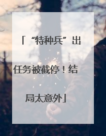 “特种兵”出任务被截停！结局太意外