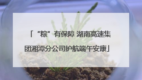 “粽”有保障 湖南高速集团湘潭分公司护航端午安康