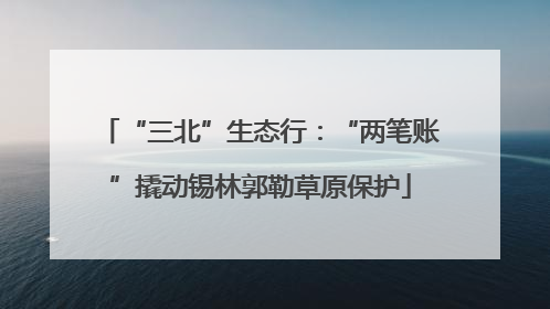“三北”生态行：“两笔账”撬动锡林郭勒草原保护