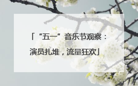 “五一”音乐节观察：演员扎堆，流量狂欢