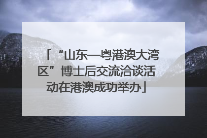 “山东—粤港澳大湾区”博士后交流洽谈活动在港澳成功举办