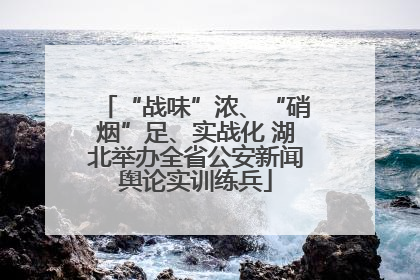 “战味”浓、“硝烟”足、实战化 湖北举办全省公安新闻舆论实训练兵