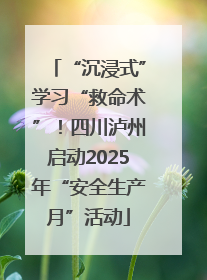“沉浸式”学习“救命术”！四川泸州启动2025年“安全生产月”活动