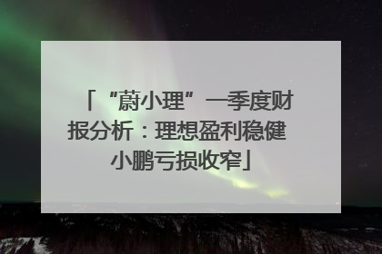 “蔚小理”一季度财报分析：理想盈利稳健 小鹏亏损收窄
