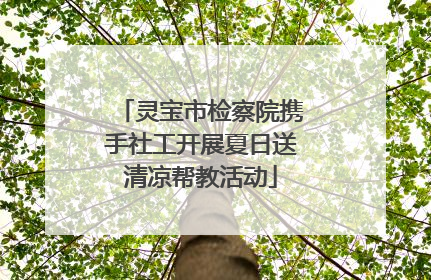 灵宝市检察院携手社工开展夏日送清凉帮教活动