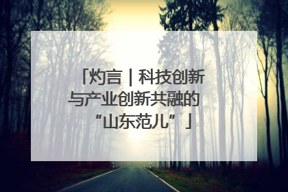 灼言｜科技创新与产业创新共融的“山东范儿”
