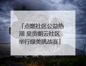 点燃社区公益热潮 呈贡朝云社区举行绿美挑战赛