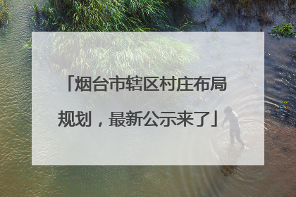 烟台市辖区村庄布局规划，最新公示来了