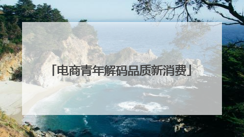 电商青年解码品质新消费