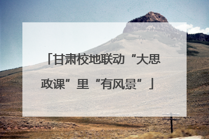 甘肃校地联动“大思政课”里“有风景”