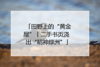 田野上的“黄金屋”丨二手书页浇出“精神绿洲”