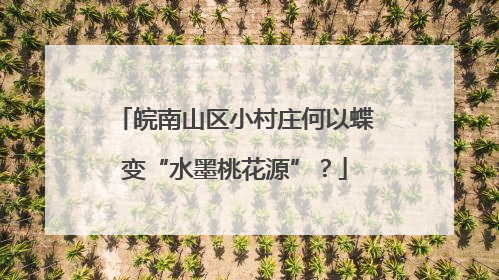 皖南山区小村庄何以蝶变“水墨桃花源”？