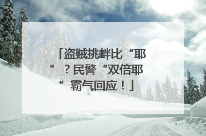 盗贼挑衅比“耶”？民警“双倍耶”霸气回应！