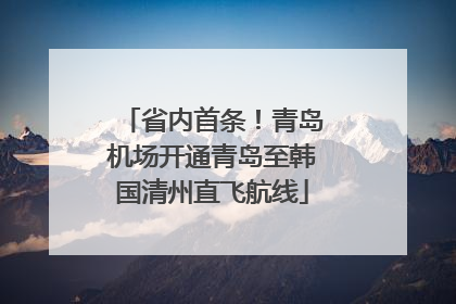 省内首条！青岛机场开通青岛至韩国清州直飞航线