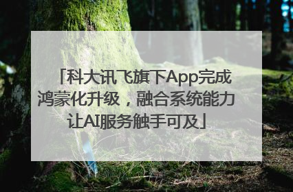 科大讯飞旗下App完成鸿蒙化升级，融合系统能力让AI服务触手可及