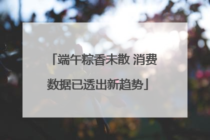 端午粽香未散 消费数据已透出新趋势
