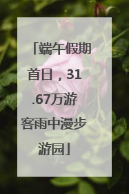 端午假期首日，31.67万游客雨中漫步游园