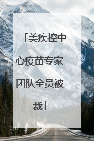 美疾控中心疫苗专家团队全员被裁
