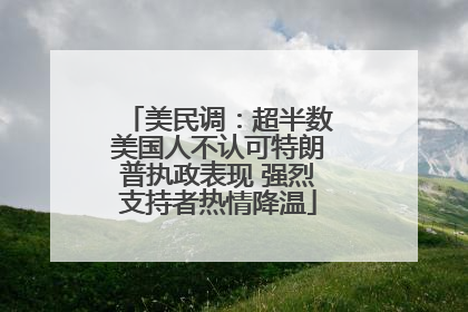 美民调：超半数美国人不认可特朗普执政表现 强烈支持者热情降温