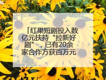 红果短剧投入数亿元扶持“拉新好剧”，已有20余家合作方获百万元额外激励