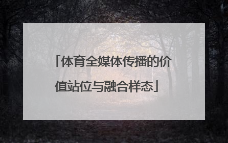 体育全媒体传播的价值站位与融合样态