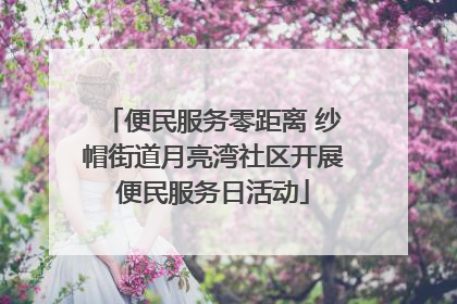 便民服务零距离 纱帽街道月亮湾社区开展便民服务日活动
