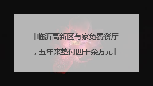 临沂高新区有家免费餐厅，五年来垫付四十余万元