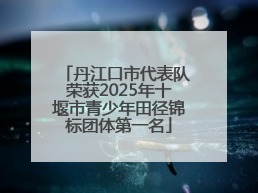 丹江口市代表队荣获2025年十堰市青少年田径锦标团体第一名