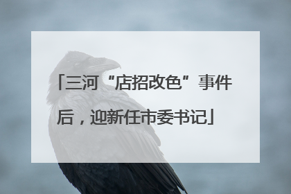 三河“店招改色”事件后，迎新任市委书记
