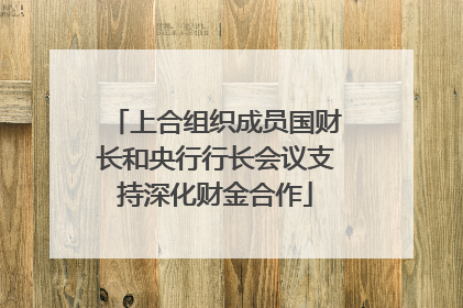 上合组织成员国财长和央行行长会议支持深化财金合作
