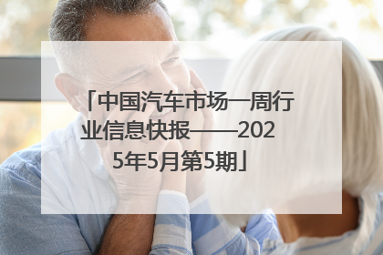 中国汽车市场一周行业信息快报——2025年5月第5期