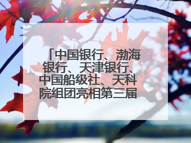 中国银行、渤海银行、天津银行、中国船级社、天科院组团亮相第三届天津国际航运展 输出航运服务“中国方案”
