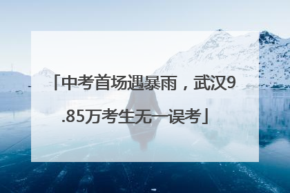 中考首场遇暴雨，武汉9.85万考生无一误考