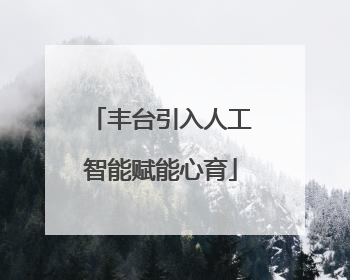 丰台引入人工智能赋能心育