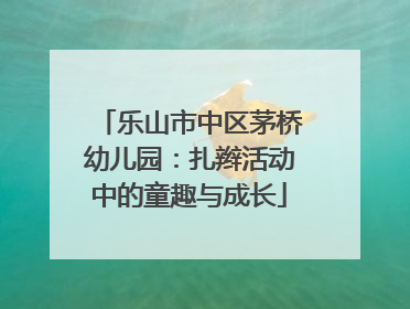 乐山市中区茅桥幼儿园：扎辫活动中的童趣与成长