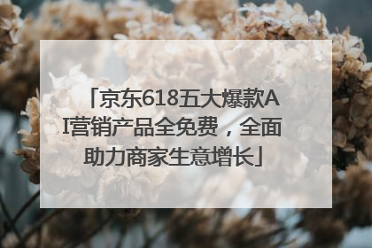 京东618五大爆款AI营销产品全免费，全面助力商家生意增长