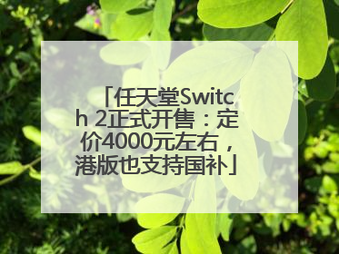 任天堂Switch 2正式开售：定价4000元左右，港版也支持国补
