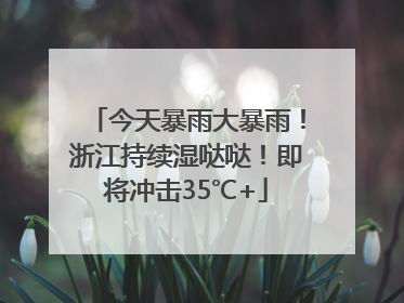 今天暴雨大暴雨！浙江持续湿哒哒！即将冲击35℃+