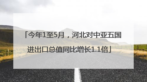 今年1至5月，河北对中亚五国进出口总值同比增长1.1倍