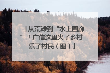 从荒滩到“水上画廊”！广信这里火了乡村 乐了村民（图）