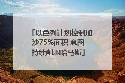 以色列计划控制加沙75%面积 意图持续削弱哈马斯