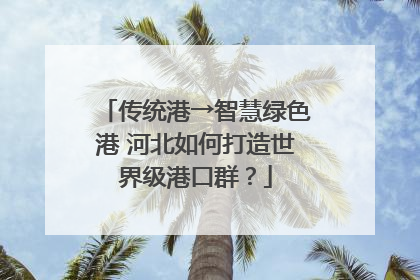 传统港→智慧绿色港 河北如何打造世界级港口群？