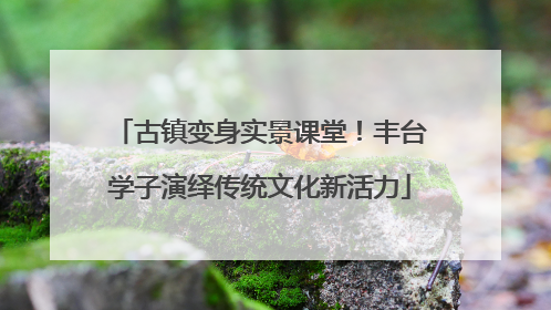 古镇变身实景课堂！丰台学子演绎传统文化新活力