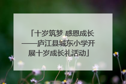 十岁筑梦 感恩成长——庐江县城东小学开展十岁成长礼活动